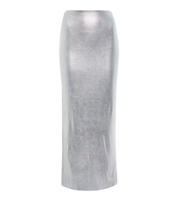 Tom Ford Metallic maxi skirt in silver