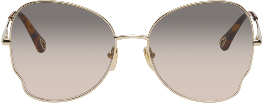 Chloé Chloé Gold Oval Sunglasses