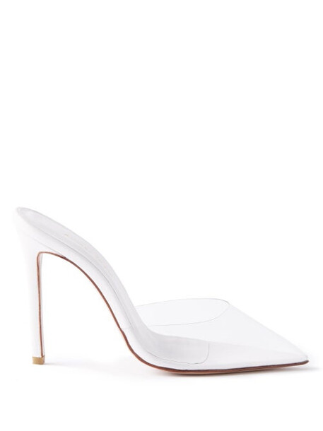 Andrea Wazen - Kaylie Pvc And Leather Mules - Womens - White