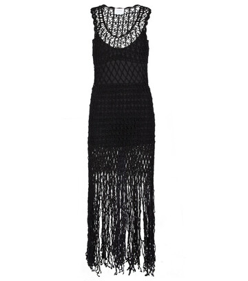 ANNA KOSTUROVA Gypsy crochet minidress in black