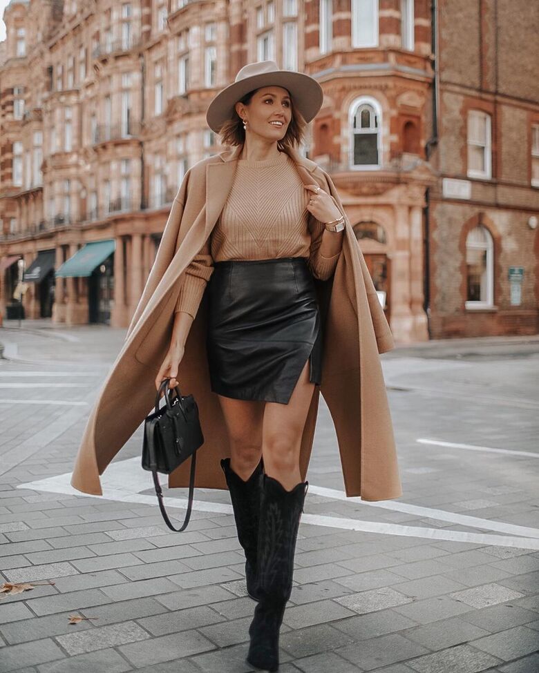 Brown Leather Skirt Knee Length | vlr.eng.br