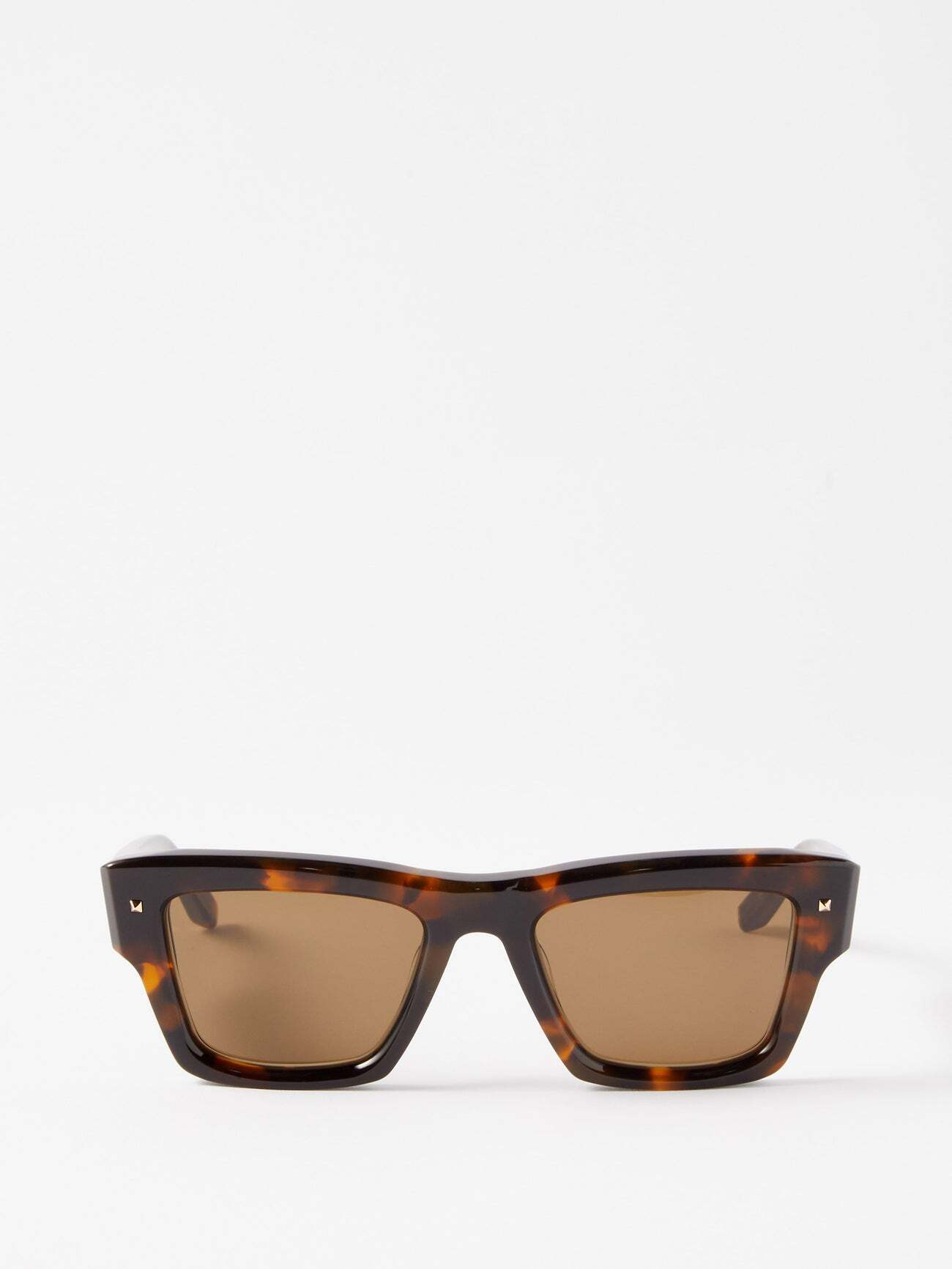 Valentino Eyewear - Xxii Square Tortoiseshell-acetate Sunglasses - Womens - Brown Multi