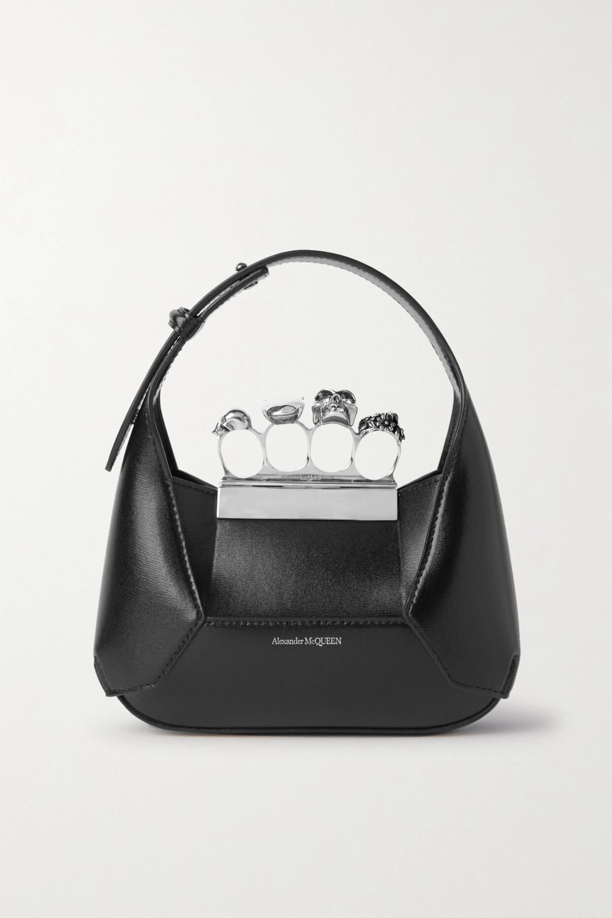 Alexander McQueen - Jewelled Mini Embellished Leather Tote - Black