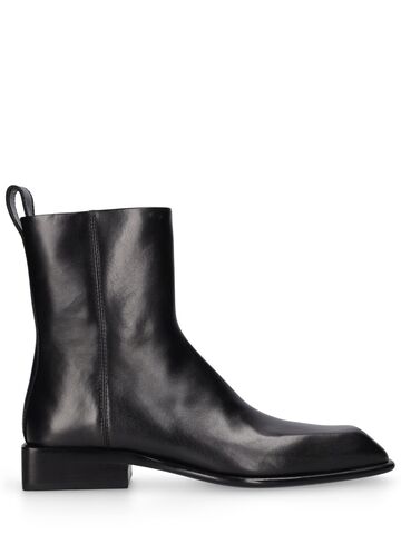 alexander wang throttle leather ankle boots in black