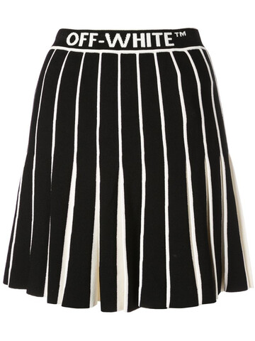 Off-White contrasting pleated skirt in black