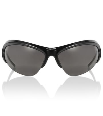 balenciaga oval sunglasses in black