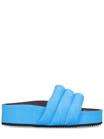 IINDACO 60mm Juno Grosgrain Wedge Sandals in blue