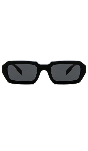 prada rectangular sunglasses in black