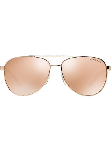 Michael Kors mirrored aviator sunglasses in gold