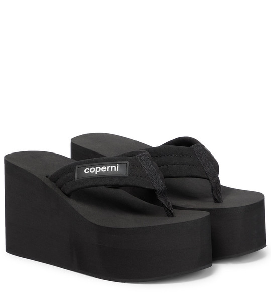 Coperni Platform thong sandals in black