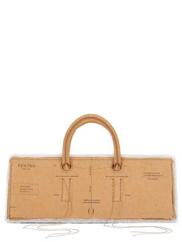dentro otto paper top handle bag in brown