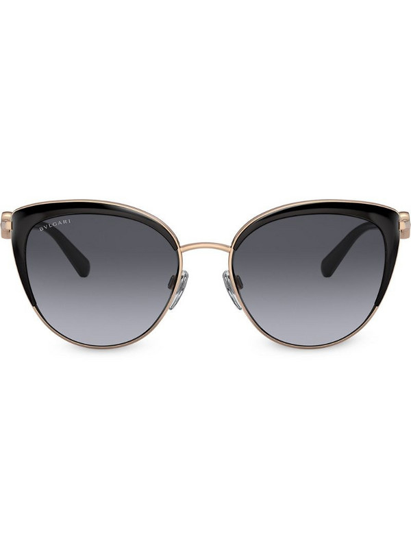 Bvlgari oversized-frame sunglasses in gold