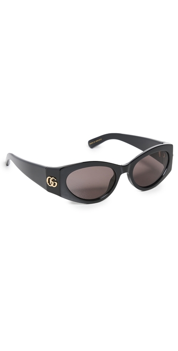 gucci cat eye sunglasses black-black-grey one size