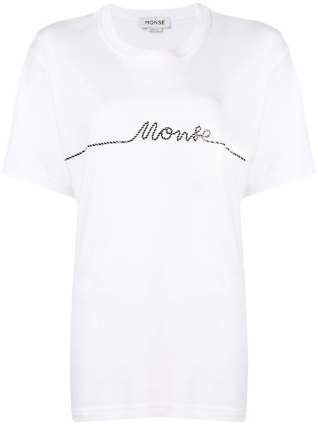 Monse small rope print T-shirt in white