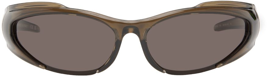 Balenciaga Brown Oval Sunglasses