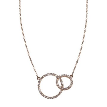 Pharis Circles Necklace in gold / pink