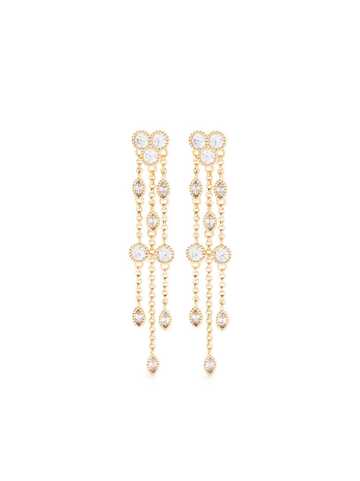maje crystal-embellished drop earrings - gold