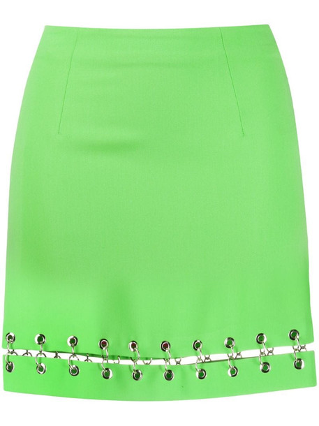 IRENEISGOOD ring-embellished split skirt in green