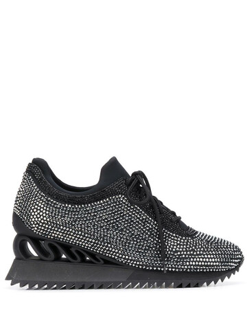 le silla reiko wave crystal-embellished sneakers in black
