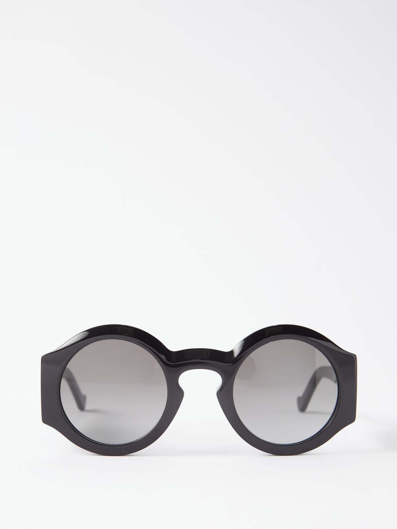 Loewe Eyewear - Round-frame Acetate Sunglasses - Womens - Black