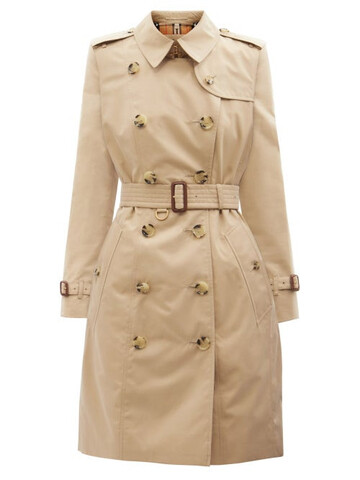burberry - chelsea cotton-garbardine trench coat - womens - beige