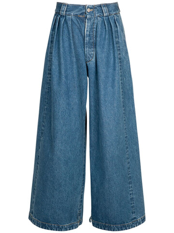 MAISON MARGIELA Wide Cotton Denim Jeans in stone