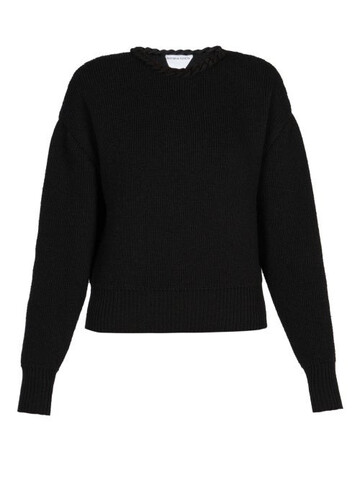 bottega veneta - braided round-neck sweater - womens - black