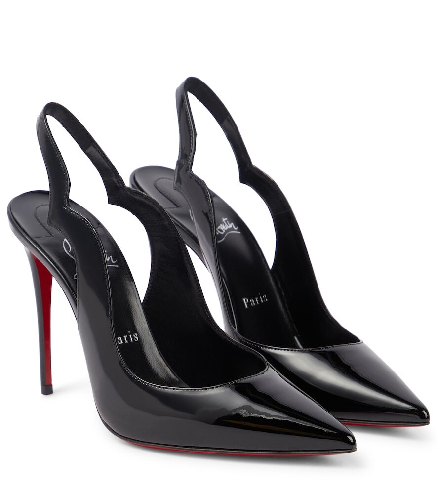 Christian Louboutin Hot Chick leather slingback pumps in black