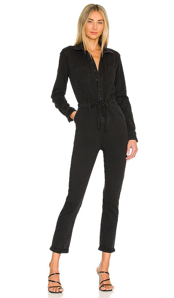 PAIGE Christy Long Sleeve Jumpsuit in Black
