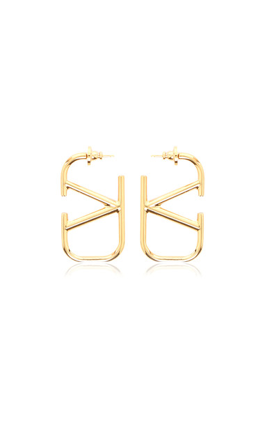Valentino VLOGO Gold-Tone Hoop Earrings