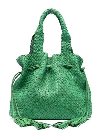 P.A.R.O.S.H. P.A.R.O.S.H. woven tassel-detail tote bag - Green