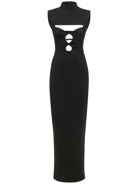 JACQUEMUS La Robe Palmi Stretch Cut Out Midi Dress in black