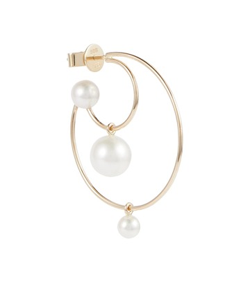 sophie bille brahe bain perle 14kt gold single earring with freshwater pearls