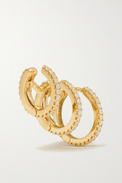 Maria Tash - Eternity 18-karat Gold Diamond Hoop Earring - R