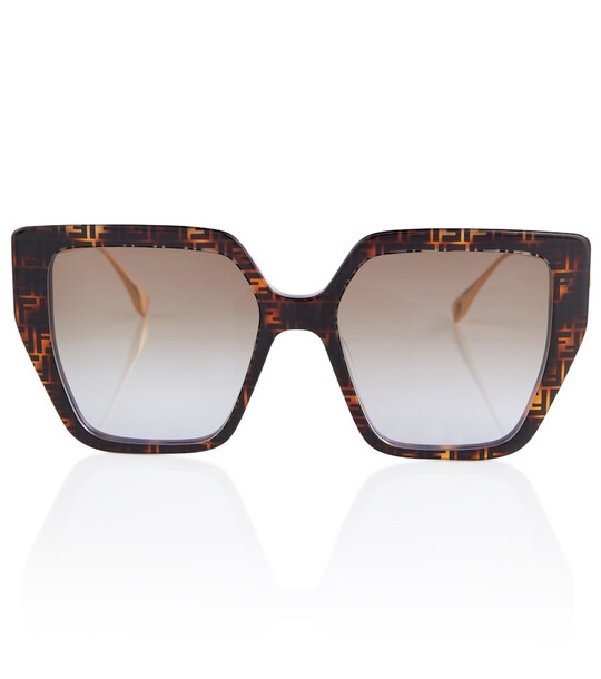 FENDI Baguette acetate sunglasses in brown
