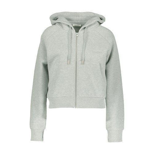 Ragdoll La Cropped hoodie with zip in grey