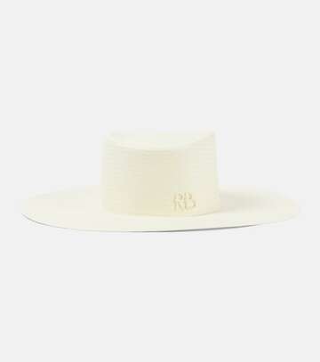 ruslan baginskiy bow-detail straw hat in white