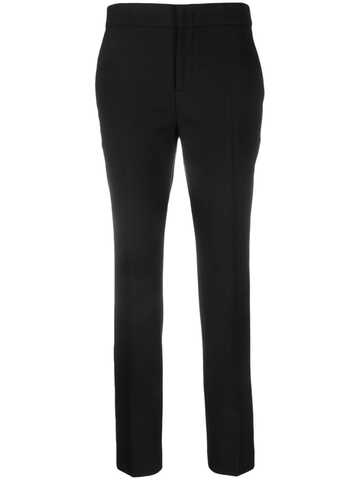 twinset skinny-cut mid-waist trousers - black
