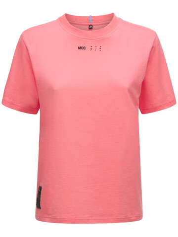 MCQ Cotton Jersey Logo T-shirt in pink