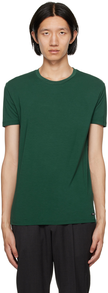 zegna green crewneck t-shirt