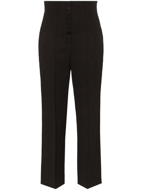 Racil high-waisted tailored trousers in black