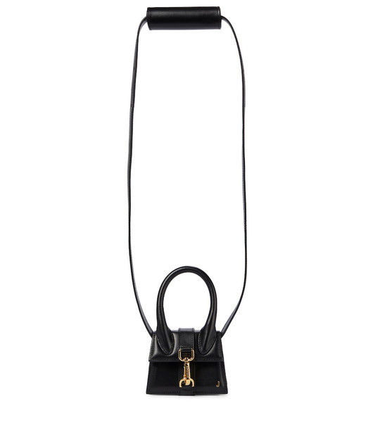 Jacquemus Le Chiquito Montagne Small leather tote in black