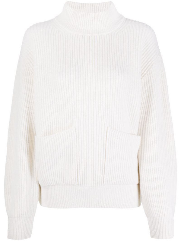 Fedeli ribbed cashmere jumper in white