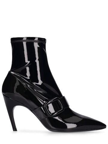 ROGER VIVIER 85mm Choc Patent Leather Ankle Boots in black