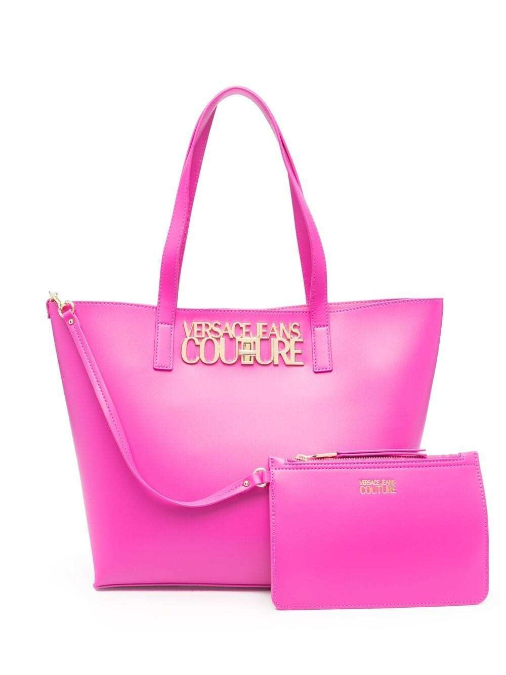 Versace Jeans Couture logo-lettering tote bag - Pink
