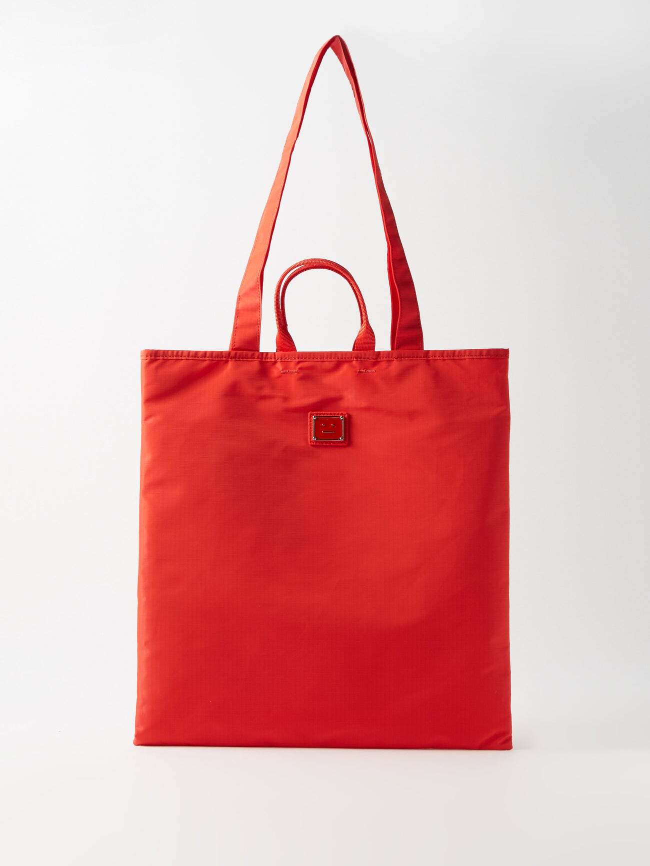Acne Studios - Arwen Face-plaque Ripstop Tote Bag - Womens - Red