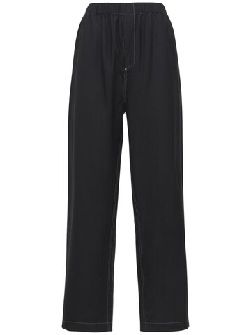 WARDROBE.NYC Pajama Silk Straight Pants in black