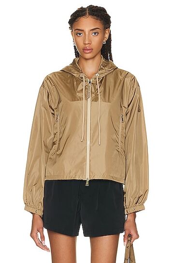 moncler vernois jacket in tan in neutral