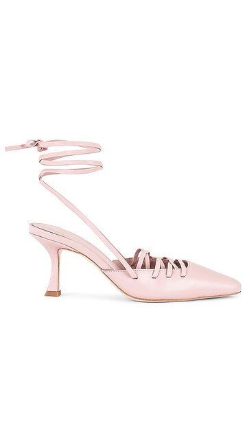 LPA Ross Lace Up Heel in Blush in pink