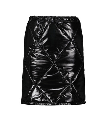 Dolce & Gabbana Quilted faux leather high-rise miniskirt in black